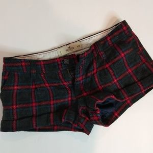 Hollister Plaid Wool Shorts